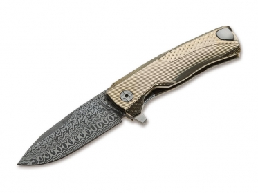 LionSteel ROK Damascus Gold